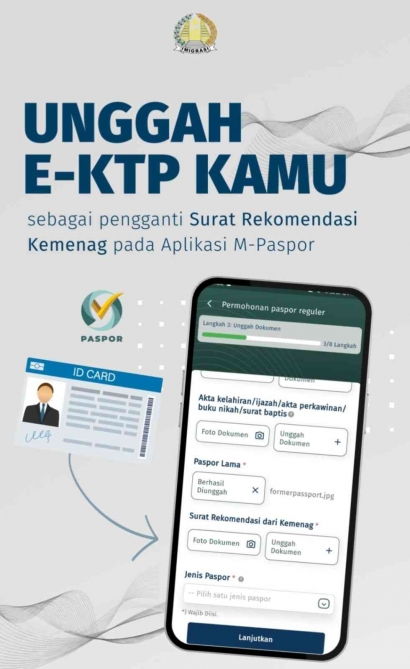 Upload e-KTP sebagai Pengganti Surat Rekomendasi Kemenag pada Aplikasi M-Paspor
