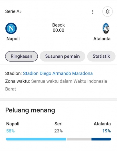 Akurat Hasil Prediksi Skor  Napoli vs Atalanta, H2H, Jadwal Tayang Live 12 Maret 2023