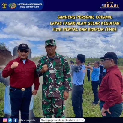 Gandeng Personel TNI Koramil 405-10 Pagar Alam, Lapas Pagar Alam Gelar Kegiatan FMD