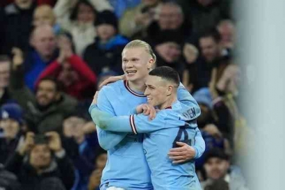 Hattrick Earling Haaland Bawa Manchester City Melenggang ke Babak Semi Final