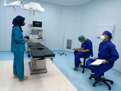 Mahasiswa Praktek Anestesiologi UMP Purwokerto Jalani Ujian Praktek BHD di IBS RSI Purwokerto