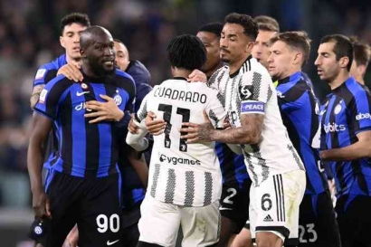 Panas! Hasil Imbang Juventus - Inter Milan, banjir Kartu Merah