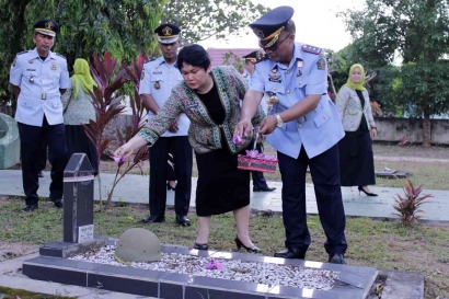 Peringati HBP Ke-59, Lapas Tanjung Raja Gelar Upacara Tabur Bunga