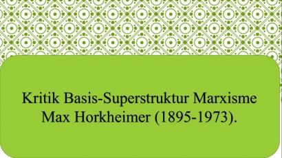 Max Horkheimer: Kritik Basis Superstruktur Marxisme