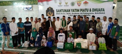 DSM Bersama MUI Provinsi Bali, Kodam IX Udayana, BAZNAS, dan Ormas Santuni Yatim Piatu dan Duafa