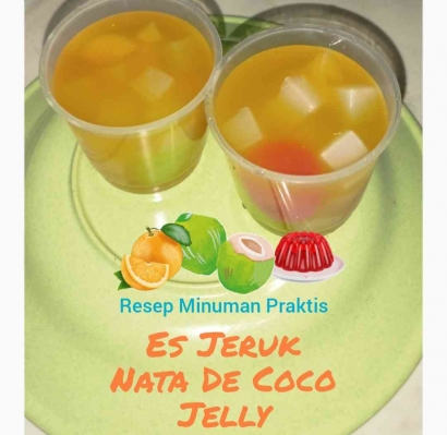 Resep Minuman Segar Manis Ramadan: Es Jeruk Jelly Nata De Coco