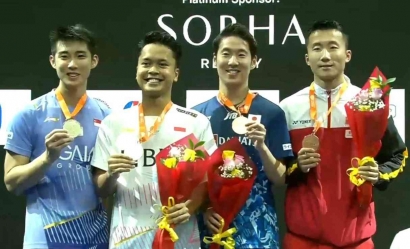 Anthony Sinisuka Ginting Juara Tunggal Putra Badminton Asia Championships 2023