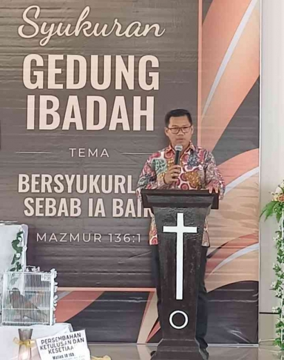 Mewakili Walikota Makassar, Camat Benyamin Turupadang Hadiri Syukuran Gedung Ibadah Gereja KIBAID