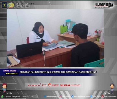 PK Bapas Baubau Tuntun Klien Melalui Bimbingan dan Konseling