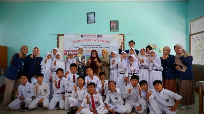 Sosialisasi Keamanan Pangan Mahasiswa Sekolah Vokasi IPB di SDN Bogor Baru