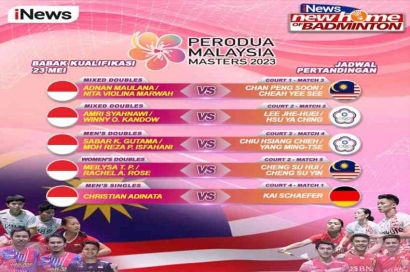 Hasil Pertandingan Malaysia Master Babak Kualifikasi Hari-1 2023: Mei dan Rachel Menang, Adnan dan Nita Kalah