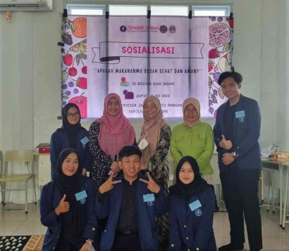 Sosialisasi "Isi Piringku & Cara Cuci Tangan yang Benar" oleh Mahasiswa Sekolah Vokasi IPB University di SD Bosowa Bina Insani Bogor