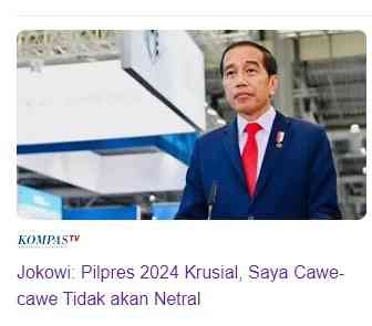 Jokowi, Wasit yang Tidak Netral