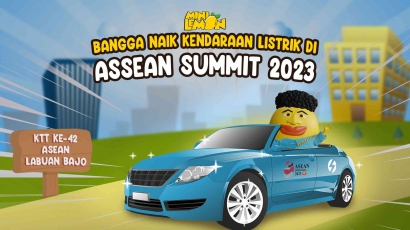 Bangganya Ucup Minilemon Naik Kendaraan Listrik di KTT ASEAN 2023
