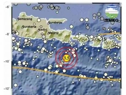 Gempa Terkini: Gempa Magnitudo 3,5 Guncang Kuta Selatan, Bali