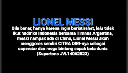 Antara vs Palestina dan Apa Benar Messi akan Menyepelekan Bangsa Indonesia dan Timnas Sepak Bolanya