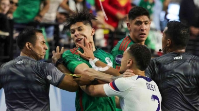 Concacaf Nations League: Diwarnai 4 Kartu Merah USA Singkirkan Mexico di Semifinal