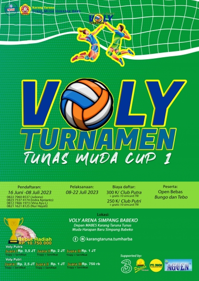 Turnamen Voli Tunas Muda Cup 1: Open Bebas Kabupaten Bungo dan Tebo