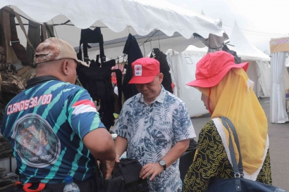 Ketua PMI Kota Bogor Berkunjung ke Kontingen PMI Provinsi Jawa Barat dalam Kegiatan Jumbara Nasional