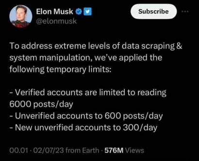 Kebijakan pada Twitter Menuai Kecaman Pengguna, Bagaimana Tanggapan Elon Musk?