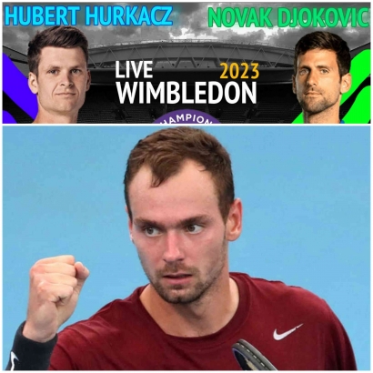 Wimbledon 2023 (8):  Laga Djokovic-Hurkacz Tertunda Hujan, Safiulin Raih QF Pertama