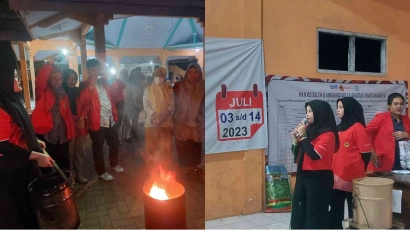 Mahasiswa KKN Untag Surabaya Melakukan Pendampingan Pengolahan Limbah Plastik menjadi Paving