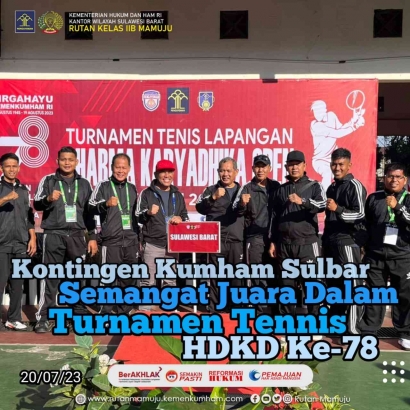Kontingen Kumham Sulbar Semangat Juara Turnamen Tenis Lapangan HDKD ke 78