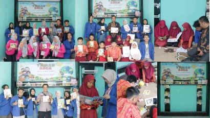 Membangun Sarana Literasi Dengan Mengadakan Taman Baca Di Desa Jomin Timur