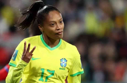 Stiker Brasil Ary Borges Top Skorer Piala Dunia Sepak Bola Wanita 2023 Matchday 1
