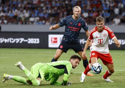 Man City Menang Tipis atas Bayern, Gol Laporte Selamatkan The Citizens