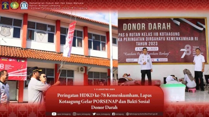 Peringati HDKD ke-78, Lapas Kotaagung Gelar PORSENAP dan Bakti Sosial Donor Darah