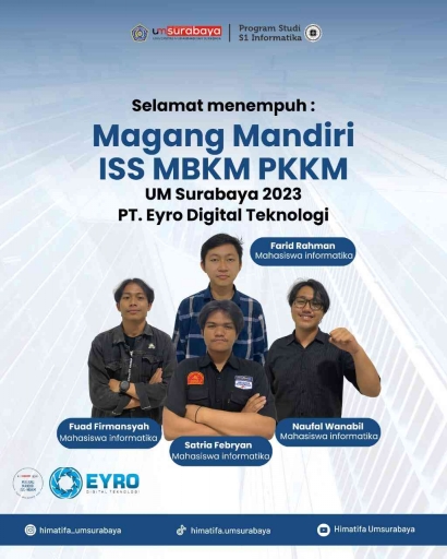 Mahasiswa Informatika UM Surabaya Mengikuti Magang Mandiri ISS MBKM PKKM di PT Eyro Digital Teknologi