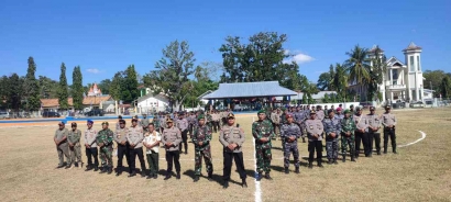 Lanal Pulau Rote Ikuti Apel Gelar Pasukan Pengamanan El Tari Memorial Cup 2023 Di Kab. Rote Ndao