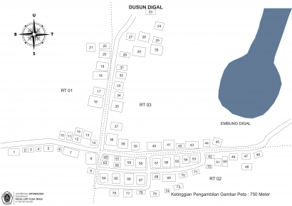 Pembuatan Peta Tiap Dusun pada Desa Sumberagung