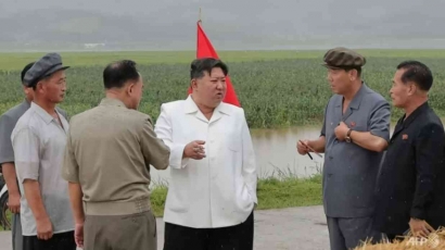 Kim Jong Un Marahi Pejabat Daerah yang Mengabaikan Badai Tropis Khanun