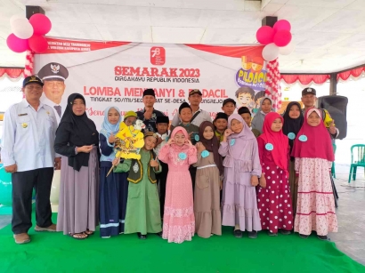 Kolaborasi dengan Mahasiswa KKNK-27, Pemdes Tanjungrejo Adakan Lomba untuk Siswa TK-SD Tinkat Desa