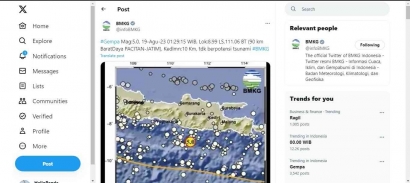 Gempa Sebesar 5,0 SR Guncang Pacitan dan Daerah Sekitarnya
