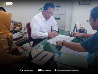 Deal! Kepala BHP Surabaya Laksanakan Penandatanganan Akta Jual Beli Harta Pailit PTmRRI