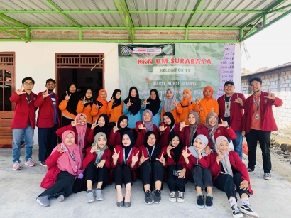 Mahasiswa KKN-11 UM Surabaya Beri Peluang UMKM Nuceting (Nugget Cegah Stunting) Pada Warga Desa