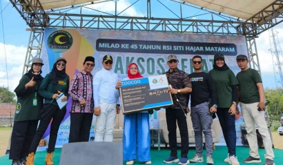 Milad Ke45 Tahun! Rsi Siti Hajar Mataram Gelar Baksos Sehat & Bazar Ceria di Lapangan Karang Pule