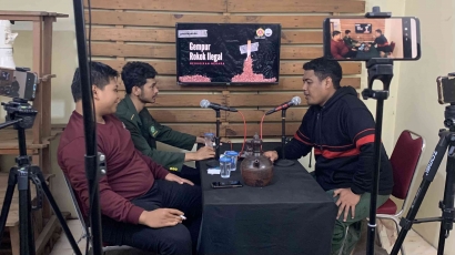 Tim KKN UNISNU XV Mayong lor Melakukan Podcast Sosialisasi Gerakan Hidup Sehat Mengenai Bahaya Rokok