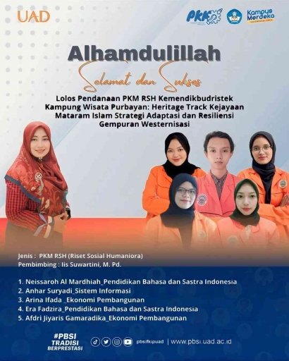 Angkat Budaya Mataram Islam, PBSI UAD Raih PKM-RSH
