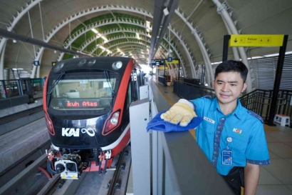 Dukung Operasional LRT Jabodebek, KAI Services Siapkan Tenaga Kebersihan dan Satuan Pengamanan