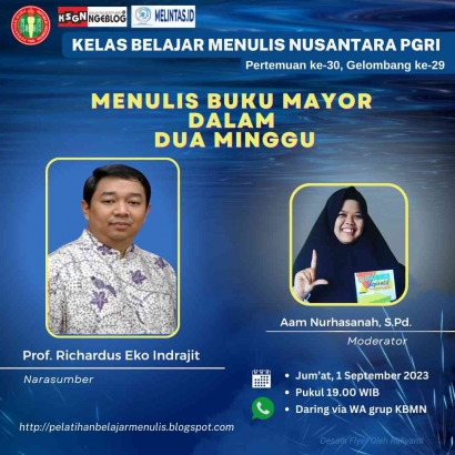 Tantangan Menulis bareng Profesor Eko Indrajit di Penerbit Andi Yogyakarta