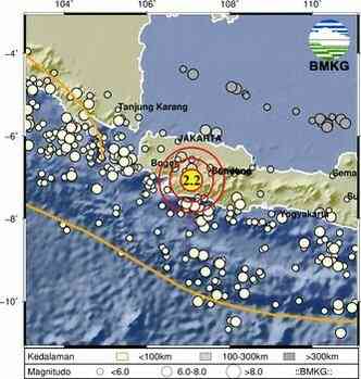 Gempa Bumi 2,2 Skala Richter Guncang Kota Sukabumi Hari Ini