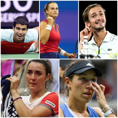 US Open 2023 (9): Alcaraz, Medvedev, Sabalenka Retas QF Pegula, Jabeur dan Sinner Out