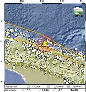 Pagi Hari Ini Jayapura Diguncang Gempa 3,6 SR