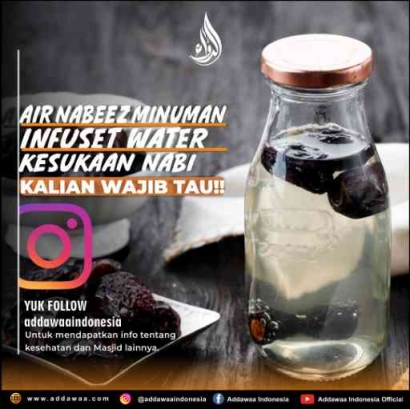 Air Nabeez (Infused water) kesukaan Nabi Muhammad Penawar Dehidrasi, Menyegarkan Kalian Wajib Coba!