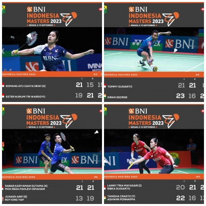 Cetar Membahana! Hasil Lengkap Semua Negara Babak Semifinal Indonesia Masters I 2023 (9/9)