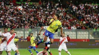 Gol Tunggal Marquinhos Menangkan Brasil di Kandang Peru